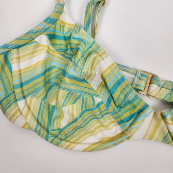 L*Space Missy Bikini Top in Over the Edge Yellow Green Size Small Underwired NWT - Picture 2 of 5